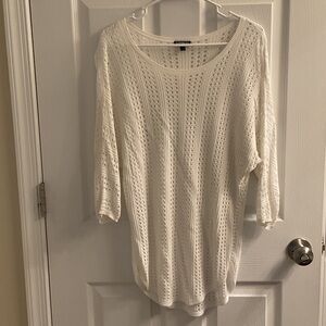 Express Women's White Dolman Sleeve Sweater